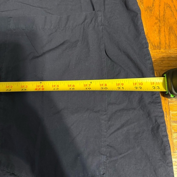 Stefano Mortari Midi Shirt Dress High Low Navy IT 42 or US 6 Lagenlook Artisinal - Picture 15 of 16